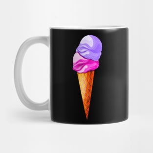 Pink And Purple Ice Cream Cone Mug